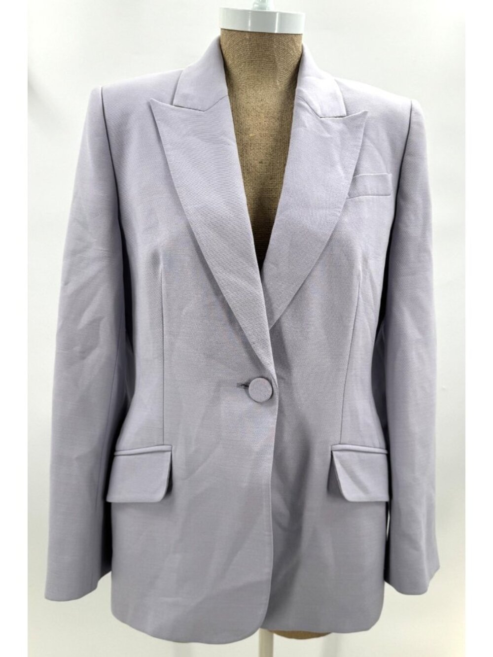 Vintage 90s Alexander McQueen Lilac Wool Silk BLend Blazer Jacket Women's Sz 46